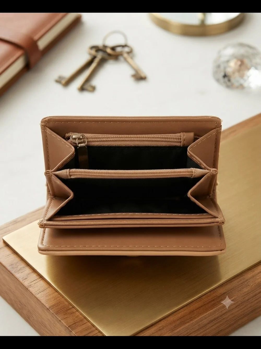 No Boundaries Brown Spotted Haircalf Card & Coin Pouch